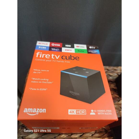 Amazon Fire TV Cube Hands-Free Streaming Device Alexa 4K Ultra HD 2nd Gen NewBox - Picture 1 of 16